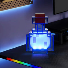 Pixel Potion Bottle Table Lamp, Block Shape, Changing Light, Desk & Bedroom Accent