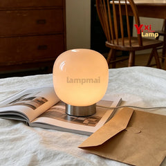 Mushroom Table Lamp, Glass Shade, USB Powered, Six Shade Options, Iron Base