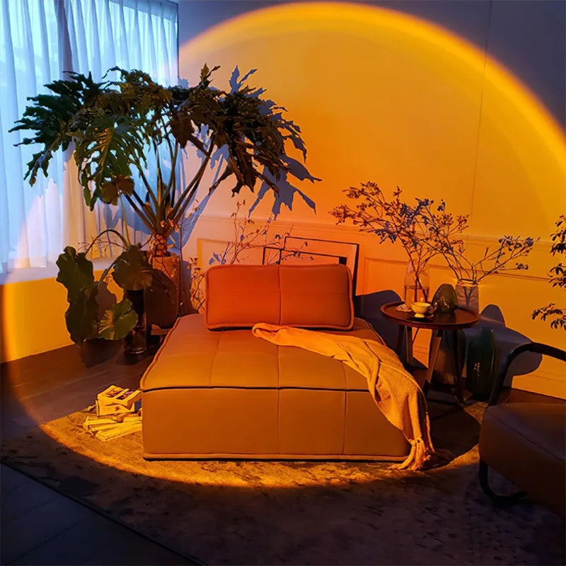 Compact USB Sunset Projector, Flexible Neck, Circular Light Effect
