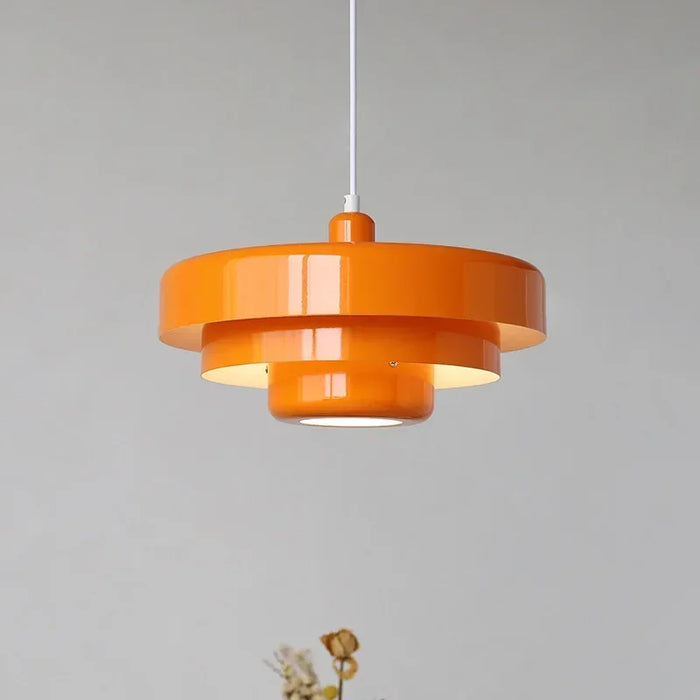 Tiered Disc Pendant Light, Layered Shade, Hardwired Fitting, Dining Table & Kitchen Island