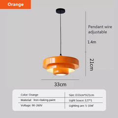 Tiered Pendant Light, Metal Shade, Cord Suspension, Bulb Not Included for Dining Room