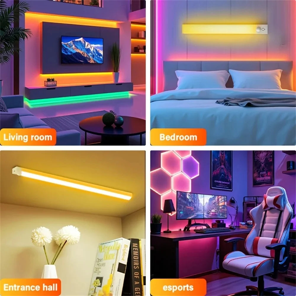 Motion Sensor LED Cabinet Light, Bar Design, AUTO, OFF & ON Modes, Wardrobe & Shelf