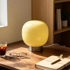 Mushroom Table Lamp, Glass Shade, USB Powered, Six Shade Options, Iron Base