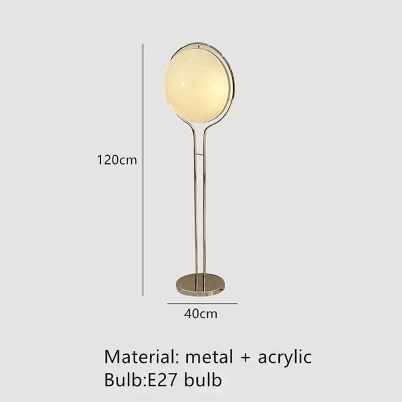 Globe Standing Lamp, Metal Frame and Acrylic Shades, E27, UK Plug