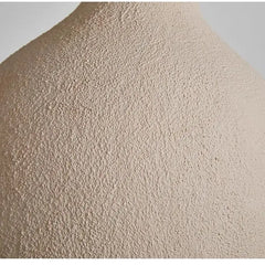 Sand Textured Plaster Lantern Pendant Light, 50cm Drop, Tapered Gourd Shape on a Brown Cord, Dining Table & Hallway