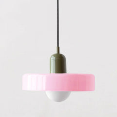 Ring Pendant Light, Sculptural Form, Glass Shade & Globe Centre, Dining Room & Kitchen