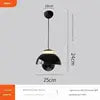 Glossy Black Ceramic Tiered Pendant Light, Two-Tier Dome Shape, Mid-Century Style, Kitchen Island & Dining Table