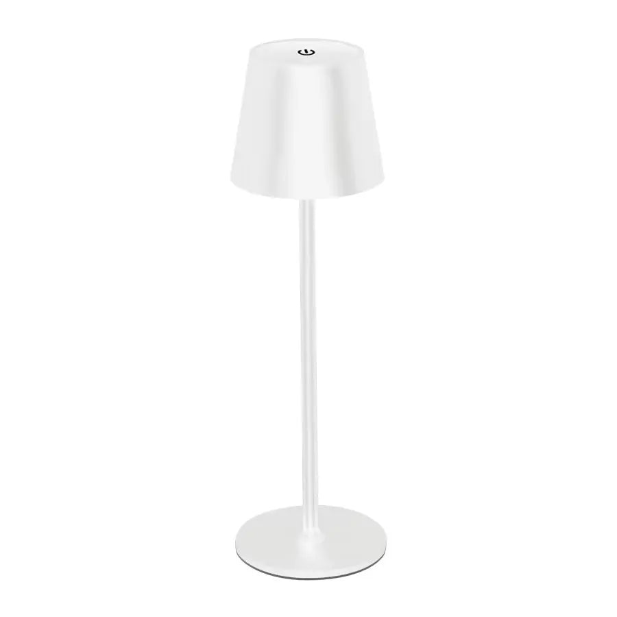 Cone Shade Table Lamp, Touch Control, Three Light Settings for Bedside, USB Rechargeable