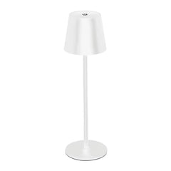 Cone Shade Table Lamp, Touch Control, Three Light Settings for Bedside, USB Rechargeable