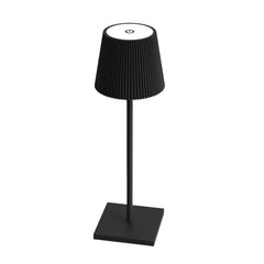 Cone Shade Table Lamp, Touch Control, Three Light Settings for Bedside, USB Rechargeable