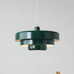 Tiered Disc Pendant Light, Layered Shade, Hardwired Fitting, Dining Table & Kitchen Island