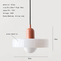 Glass pendant light – Elegant designer lighting in soft colors for the dining room or bedroom