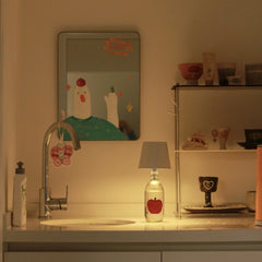 Bottle Shape Table Lamp, Touch Control, Light Settings, USB Type C Charging for Home