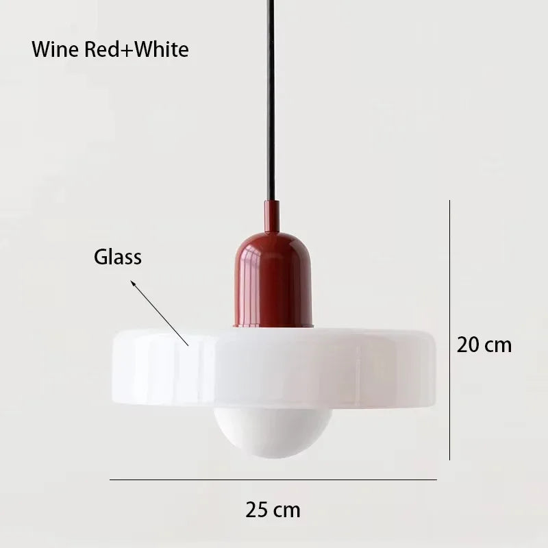 Ring Pendant Light, Sculptural Form, Glass Shade & Globe Centre, Dining Room & Kitchen