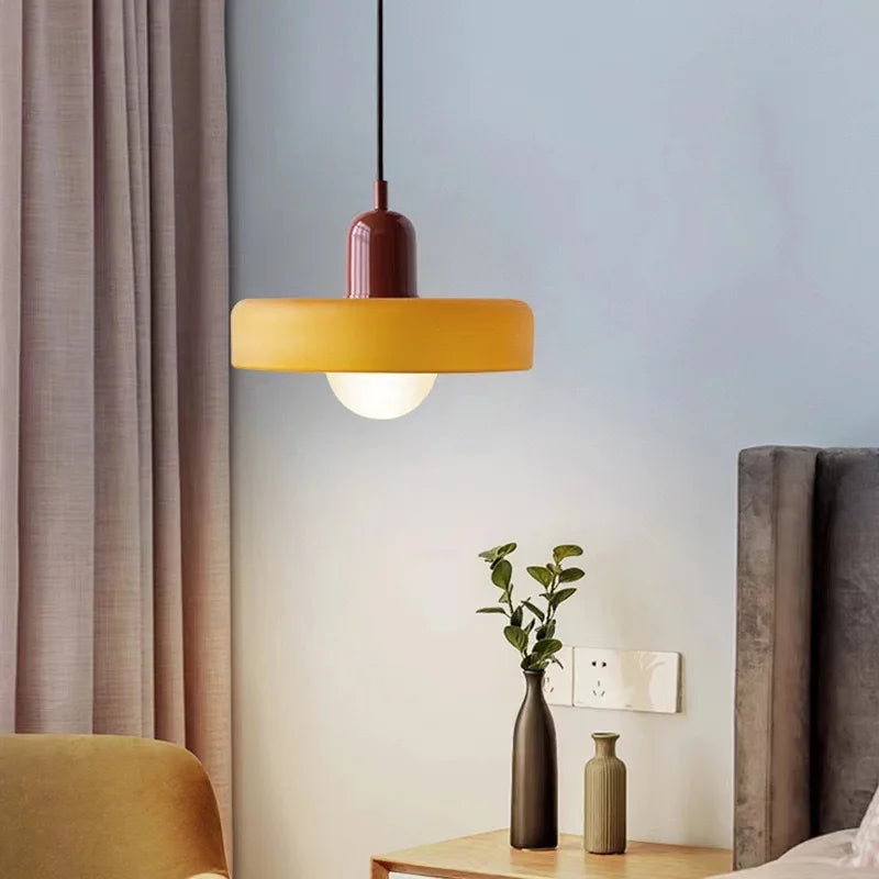Glass pendant light – Elegant designer lighting in soft colors for the dining room or bedroom