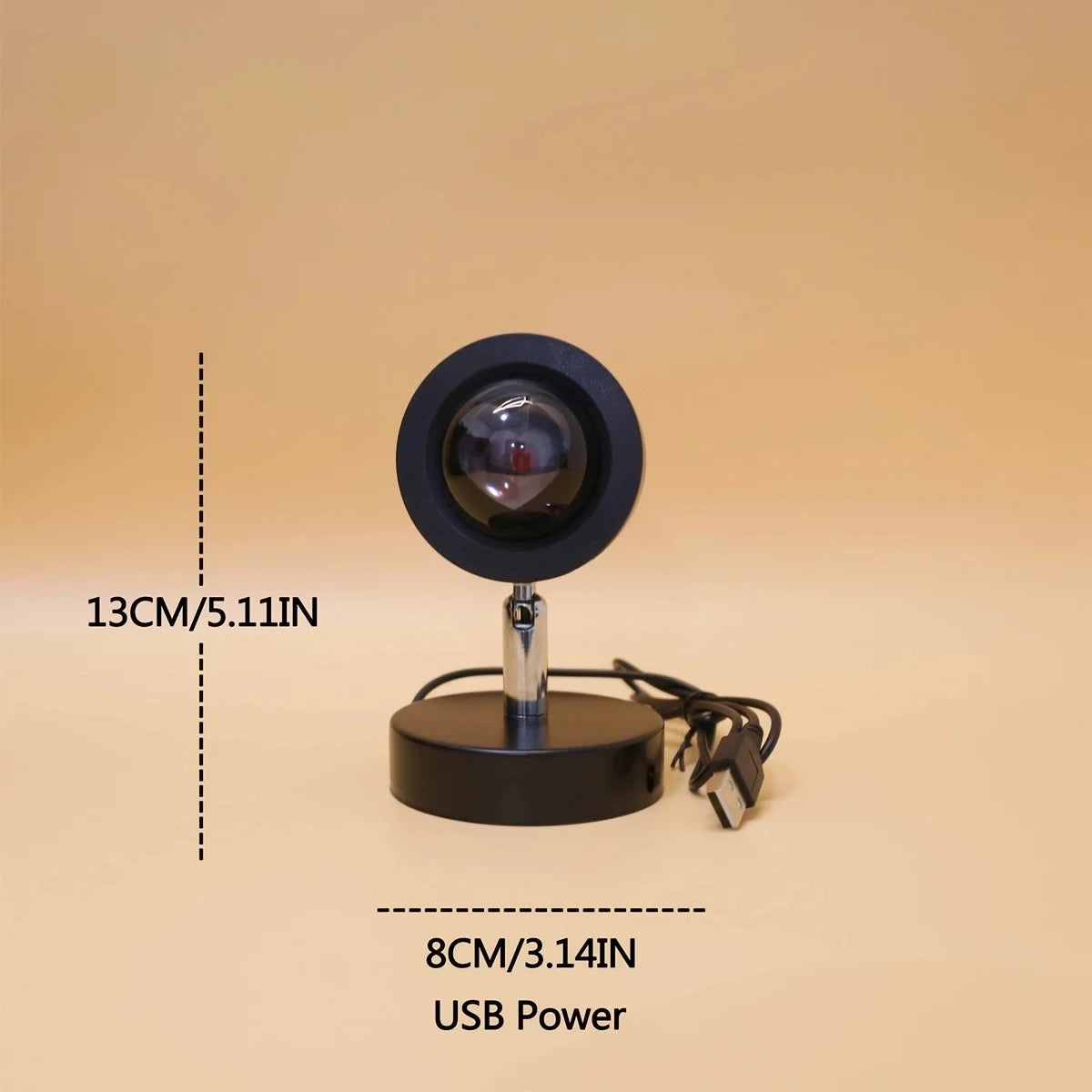 Heart Projector Table Lamp, USB Powered, Heart Shaped Light Effect, Bedroom Accent