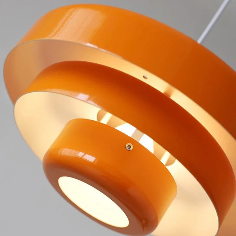 Tiered Disc Pendant Light, Layered Shade, Hardwired Fitting, Dining Table & Kitchen Island