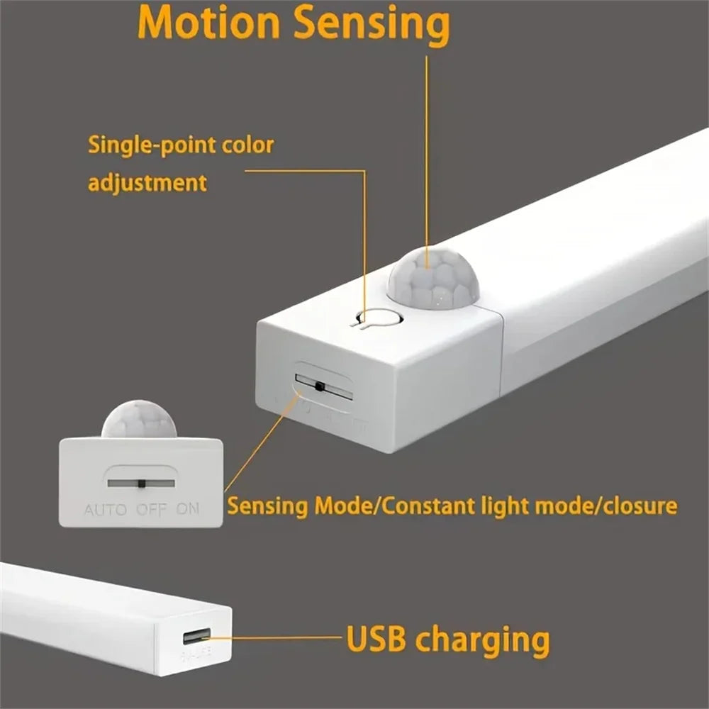 Motion Sensor LED Cabinet Light, Bar Design, AUTO, OFF & ON Modes, Wardrobe & Shelf