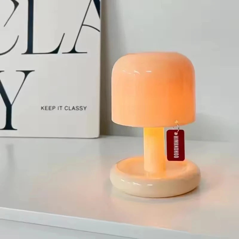 Dome Table Lamp, USB Type C Charging, Touch Control, Accent Light for Desk