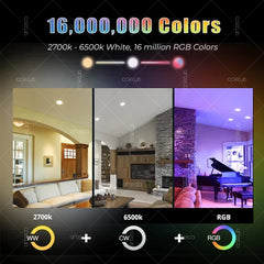 Smart LED Light Bulbs, WiFi, Zigbee & Bluetooth Connections, Several Fitting Bases for Home