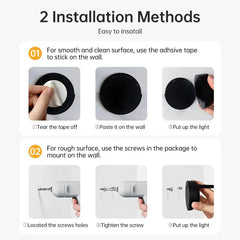 Motion Sensor Wall Light, USB Rechargeable, Night and All-Day Sensing, Optional Remote