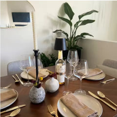 Bottle Shape Table Lamp, Touch Control, Light Settings, USB Type C Charging for Home