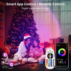 RGB Sunset Projector Table Lamp, App & Remote Control Options, Circular Light Effect