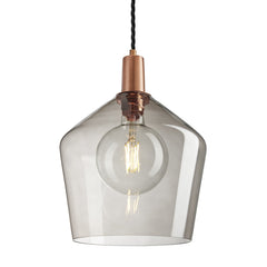 Sleek Glass Schoolhouse Pendant - 10 Inch