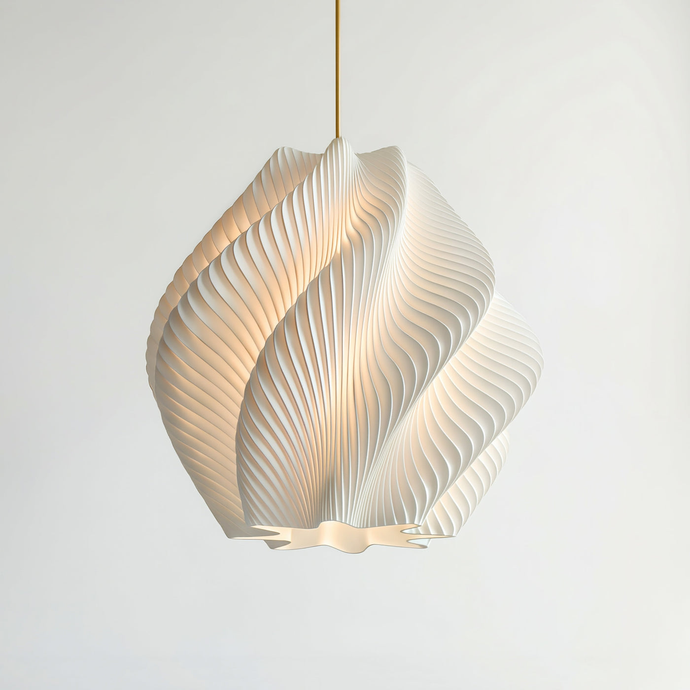Luxury White Spiral Wave Pendant Light – Modern Designer Ceiling Lighting