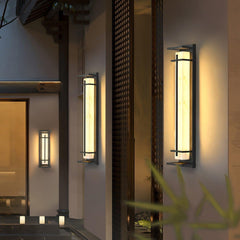 Ray Square Outdoor Wall Light Imitation Alabaster Waterproof - Neutralighting