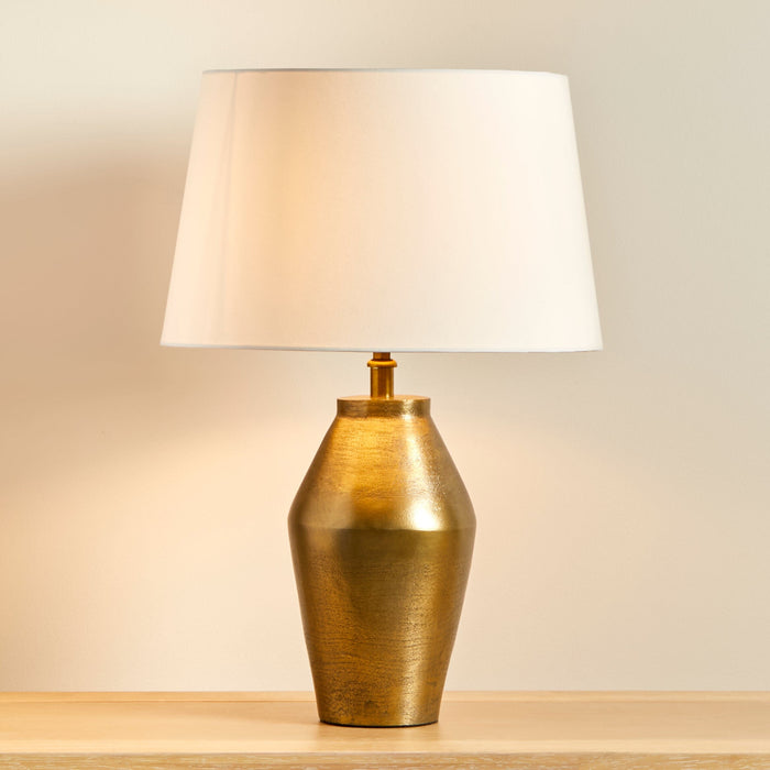 Thurlestone Gold Lamp & Coningsby White Lampshade - 30cm