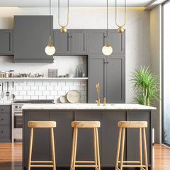 1-Light Brass Hanging Pendant Light