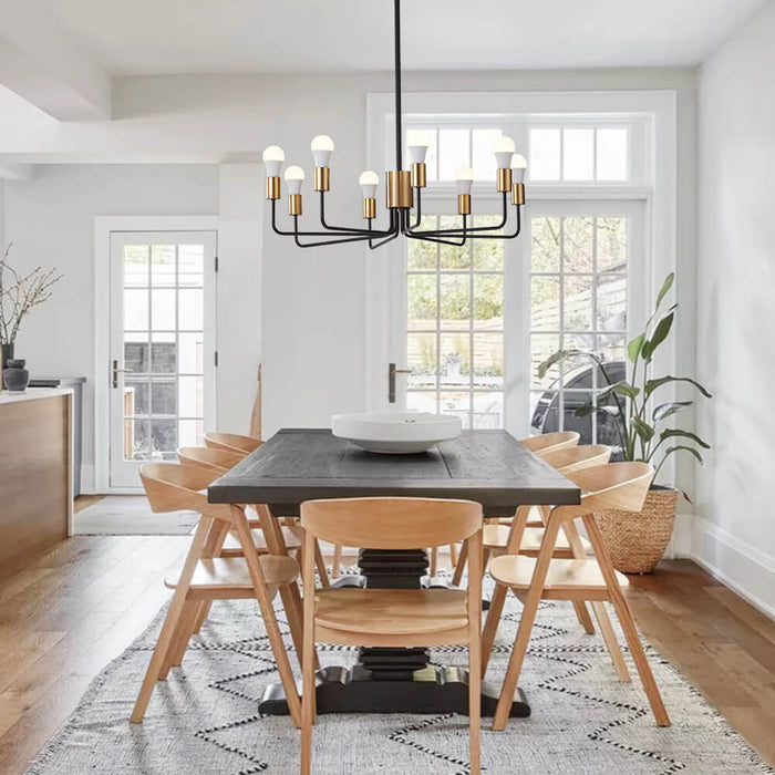 8 Light Rustic Candle Style Chandelier
