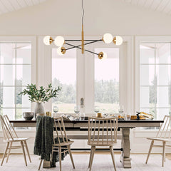 Brass Sputnik Modern Linear Chandelier
