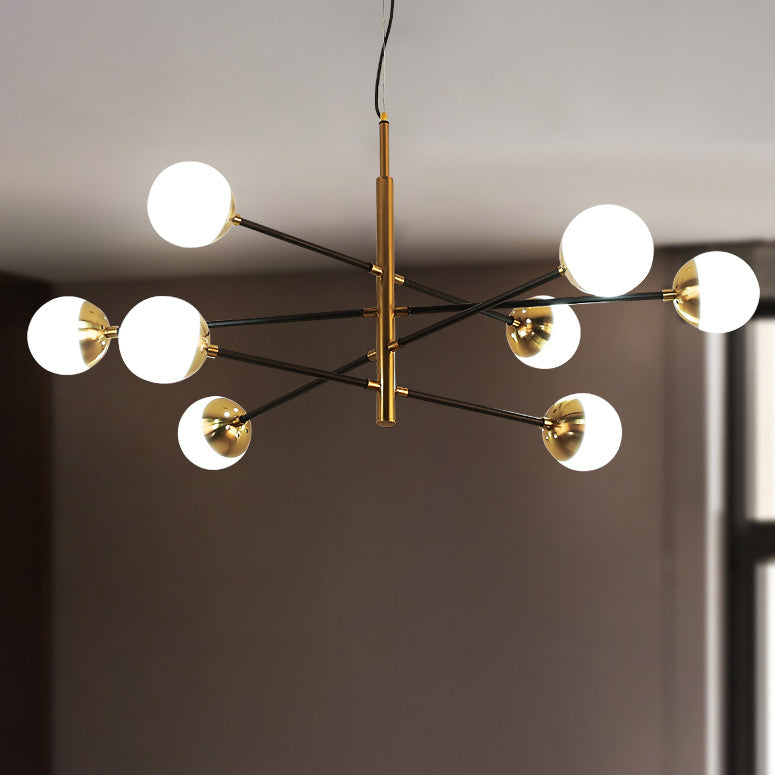 Brass Sputnik Modern Linear Chandelier