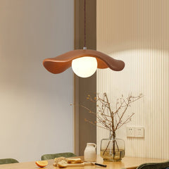 Curved Hat-Shade Ceramic Pendant Light