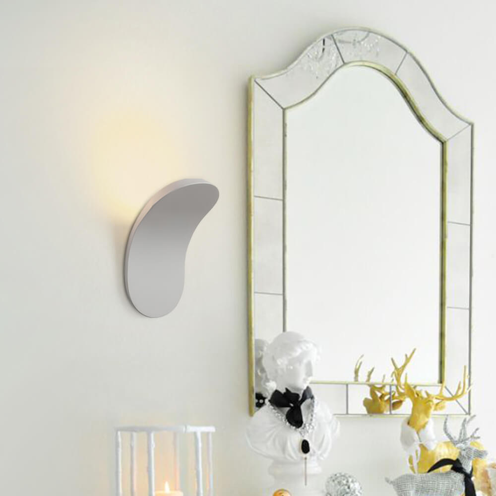 Minimalist Modern Wall Sconce in Black/White Finish
