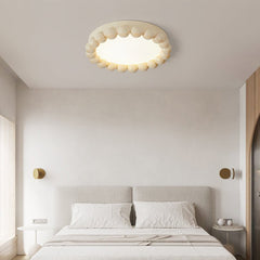 Nordic Minimalist Resin Beads Shape LED Wabi-Sabi Flush Mount Ceramic Ceiling Light