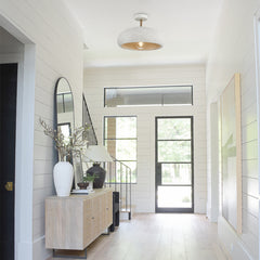 Nordic Stone Style Speckled Semi Flush Mount