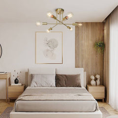 Six-Light Sputnik Semi Flush Ceiling Light
