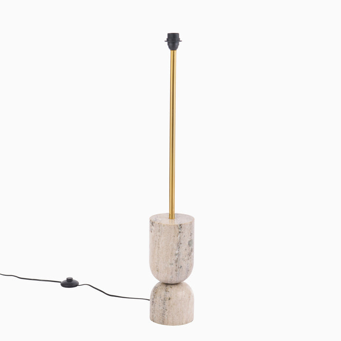 Tiree 97cm Marble Floor Lamp Base - Taupe