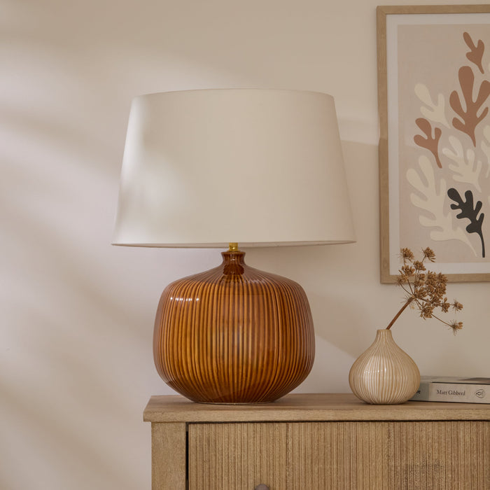 Tongham 31cm Ceramic Lamp Base - Saffron Yellow