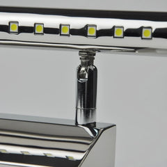 Polished Chrome 550mm Linear Bar Wall Light, Integrated LED Strip, Rotating Swivel Bracket, Bathroom, Console & Bedroom
