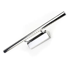 Polished Chrome 550mm Linear Bar Wall Light, Integrated LED Strip, Rotating Swivel Bracket, Bathroom, Console & Bedroom