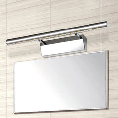 Polished Chrome 550mm Linear Bar Wall Light, Integrated LED Strip, Rotating Swivel Bracket, Bathroom, Console & Bedroom