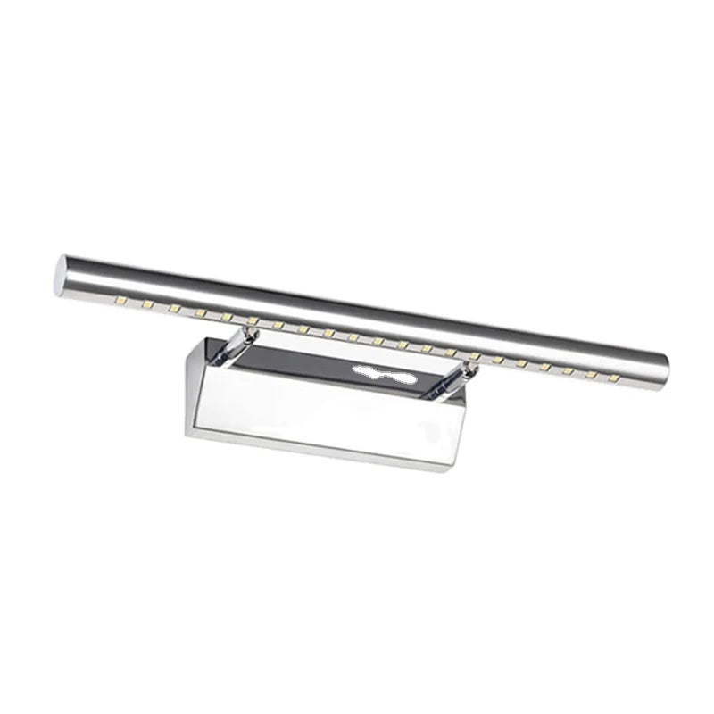 Polished Chrome 550mm Linear Bar Wall Light, Integrated LED Strip, Rotating Swivel Bracket, Bathroom, Console & Bedroom