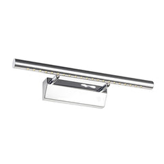 Polished Chrome 550mm Linear Bar Wall Light, Integrated LED Strip, Rotating Swivel Bracket, Bathroom, Console & Bedroom