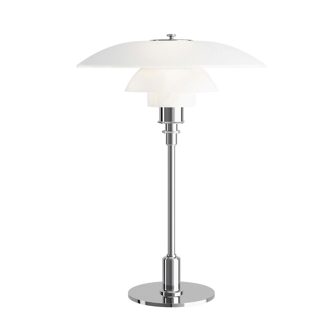 Scandinavian Table Lamp – White/Gold Glass, Modern Design for the Living Room or Bedroom