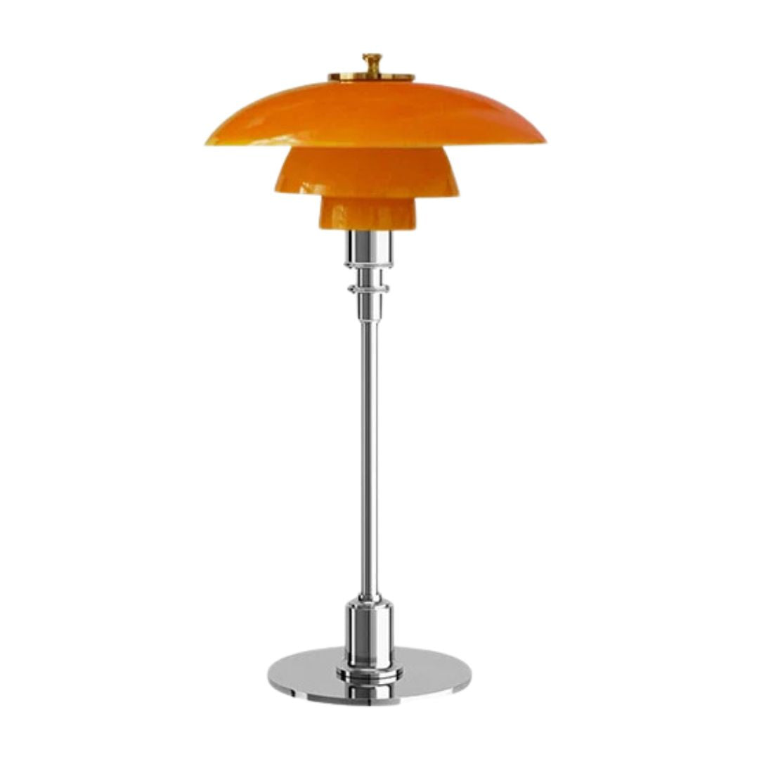 Scandinavian Table Lamp – White/Gold Glass, Modern Design for the Living Room or Bedroom