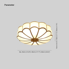 Ulira Ceiling Light Flower Shape Frosted Glass Brass - Neutralighting
